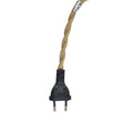 E27 socket with twisted jute cord, switch and plug 5