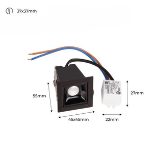 Foco lineal LED empotrable 2W - UGR18 - CRI90 - Chip OSRAM - Barcelona Led-