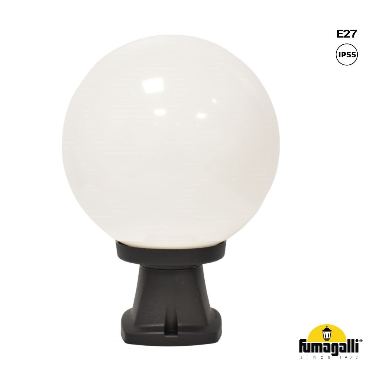 Farol de pie exterior esfera FUMAGALLI "Disma/G250" opal - E27 - Barcelona Led-