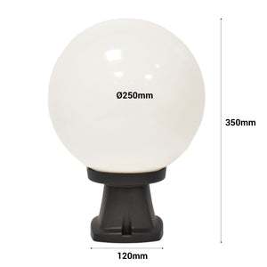 Farol de pie exterior esfera FUMAGALLI "Disma/G250" opal - E27 - Barcelona Led-