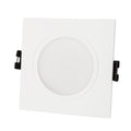 Square downlight ring for GU10/MR16 bulb - Opal diffuser - Cut Ø 75-80 mm - IP54 4
