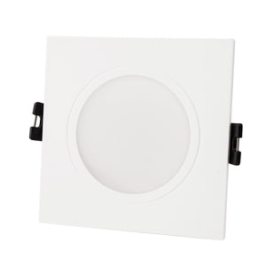 Aro downlight cuadrado para bombilla GU10/MR16 - Difusor opal - Corte Ø 75-80 mm - IP54 - Barcelona Led-