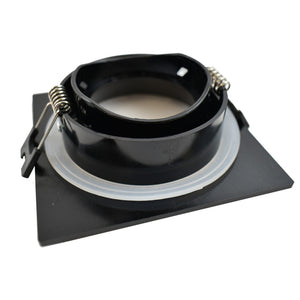 Aro downlight cuadrado para bombilla GU10/MR16 - Difusor opal - Corte Ø 75-80 mm - IP54 (9)