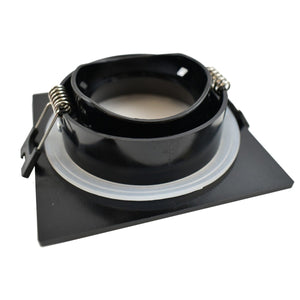 Aro downlight cuadrado para bombilla GU10/MR16 - Difusor opal - Corte Ø 75-80 mm - IP54 - Barcelona Led-