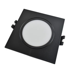 Aro downlight cuadrado para bombilla GU10/MR16 - Difusor opal - Corte Ø 75-80 mm - IP54 - Barcelona Led-