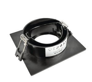 Aro downlight cuadrado basculante para bombilla GU10/MR16 - Corte Ø75mm - Barcelona Led-