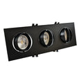 Kantelbare downlight ring voor drie GU10/MR16 lampen - Uitsparing 75 x 235 mm 3