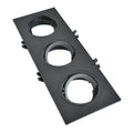 Kantelbare downlight ring voor drie GU10/MR16 lampen - Uitsparing 75 x 235 mm 4