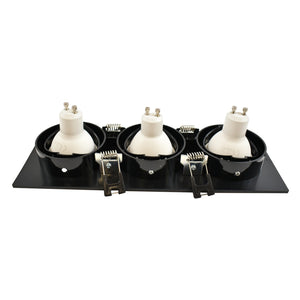 Aro downlight basculante para tres bombillas GU10/MR16 - Corte 75 x 235 mm (4)