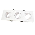 Tilting downlight ring for three GU10/MR16 bulbs - Cutout 75 x 235 mm 2