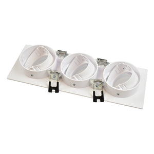 Aro downlight basculante para tres bombillas GU10/MR16 - Corte 75 x 235 mm (12)