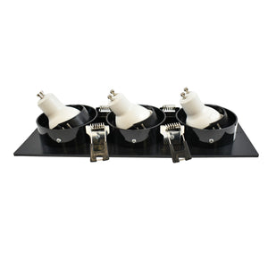 Aro downlight basculante para tres bombillas GU10/MR16 - Corte 75 x 235 mm (16)