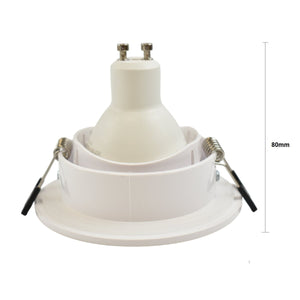 Aro downlight estanco circular para bombilla GU10 / MR16 - Difusor opal - Corte Ø 75-80 mm - IP54 - Barcelona Led-