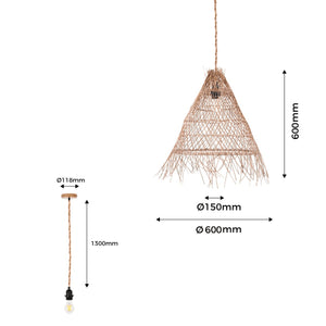 Lámpara colgante de mimbre "Willow" - Barcelona Led-Decoración