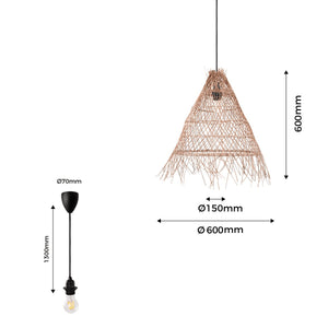 Lámpara colgante de mimbre "Willow" - Barcelona Led-Decoración