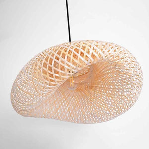 Lampara colgante de mimbre "Vimet Lite" con interruptor y enchufe - Barcelona Led-Decoración
