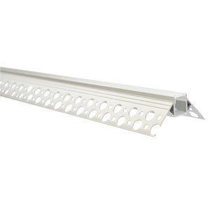 Perfil de aluminio integración escayola/pladur para esquina exterior - Tira LED hasta 10 mm - 2 metros - Barcelona Led-