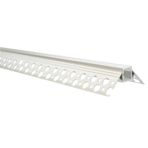 Perfil de aluminio integración escayola/pladur para esquina exterior - Tira LED hasta 10 mm - 2 metros (1)