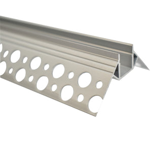 Perfil de aluminio integración escayola/pladur para esquina exterior - Tira LED hasta 10 mm - 2 metros (3)