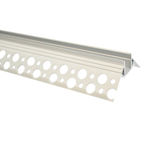 Perfil de aluminio integración escayola/pladur para esquina exterior - Tira LED hasta 10 mm - 2 metros (5)