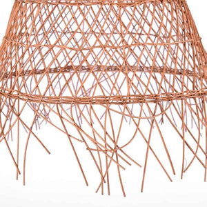 Lámpara colgante de mimbre "Willow" con interruptor y enchufe - Barcelona Led-Decoración