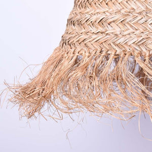 Lámpara colgante de fibras naturales "Nam" con interruptor y enchufe - Barcelona Led-Decoración