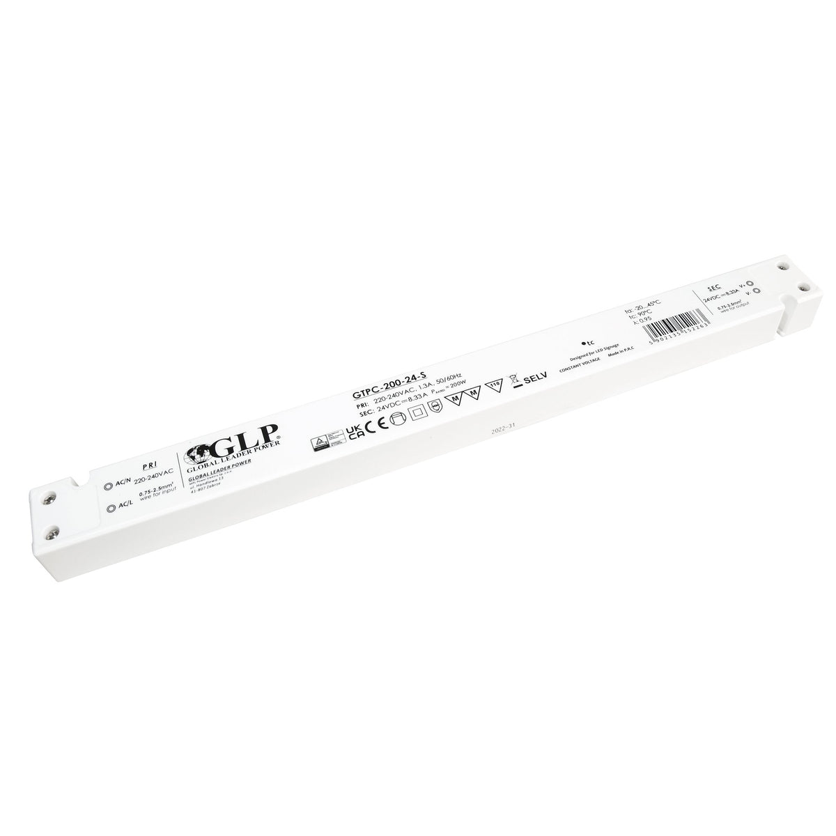 Fuente de alimentación Slim 200W 24V 8.33A - GLP