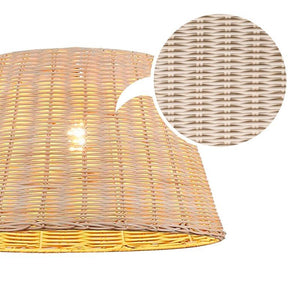 Lámpara colgante de mimbre "Hank" con interruptor y enchufe - Barcelona Led-Decoración