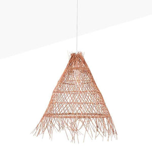 Lámpara colgante de mimbre "Willow" con interruptor y enchufe - Barcelona Led-Decoración