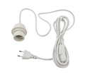Wicker pendant lamp with switch and plug