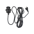 Candeeiro pendente de vime com interruptor e ficha