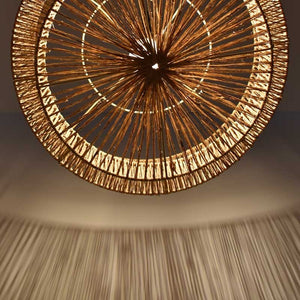 Lámpara colgante de yute "Bali" con interruptor y enchufe - Barcelona Led-Decoración
