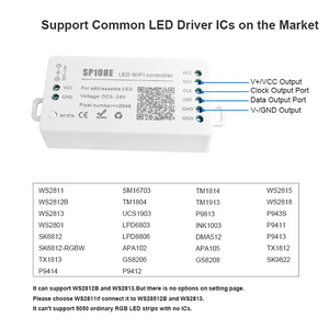 Controlador LED IC pixel WIFI RGB/RGBW - 5-24V DC - 2048 pixeles (3)