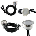 Kit 6 recessed LED spotlights Ø40x20mm 0,4W 12V-DC IP67 3