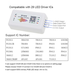 Controlador musical LED IC Pixel RGB/RGBW Bluetooth - 5-24V DC - 960 pixeles (4)