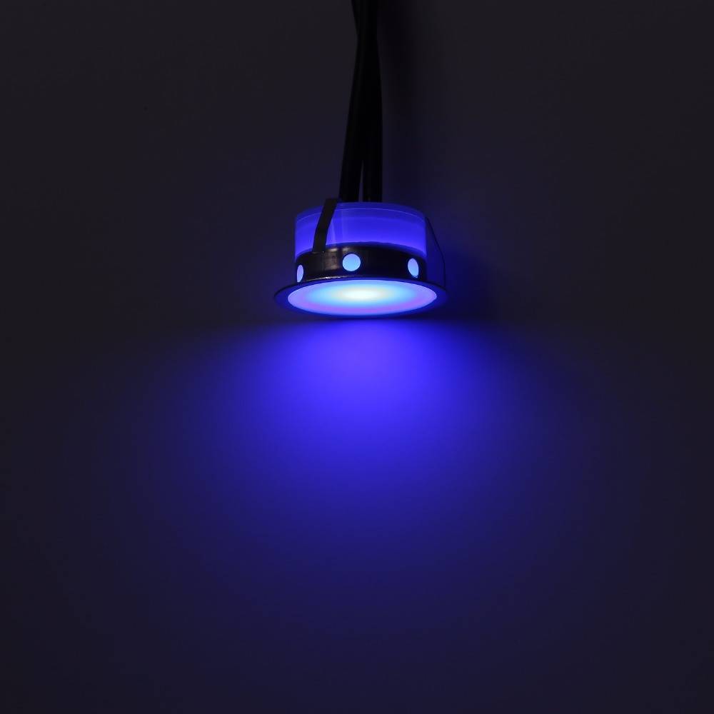 Kit 6 focos LED empotrables en suelo Ø40x20mm 0,4W 12V-DC IP67 - Barcelona Led-