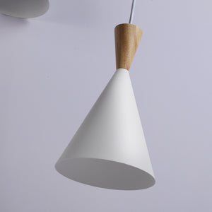 Lámpara colgante triple de metal y madera "Lima" - Barcelona Led-Decoración