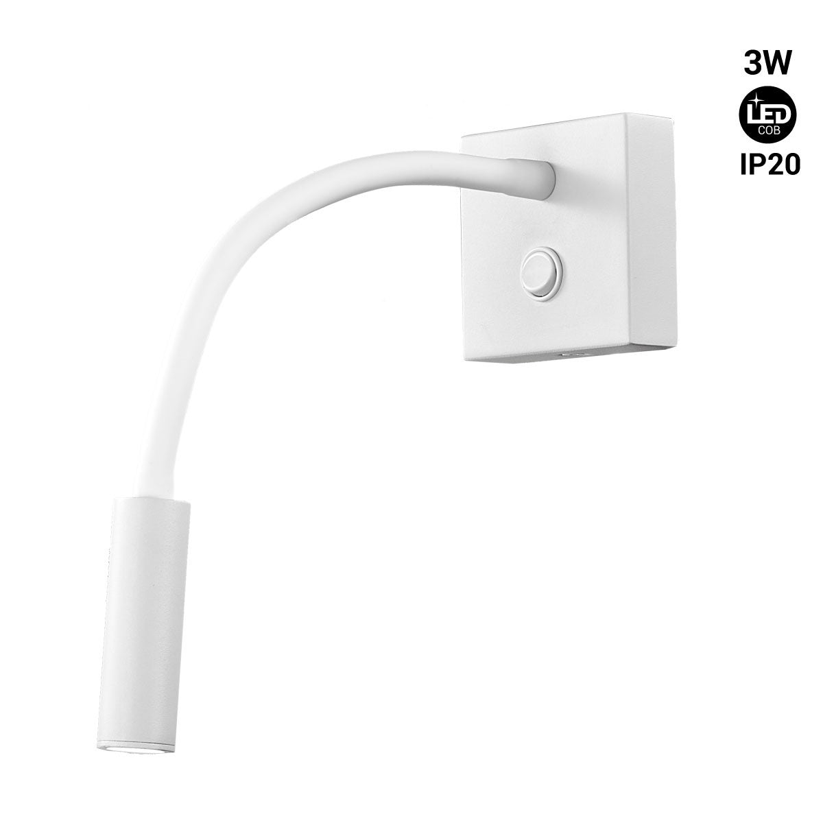 Aplique de pared flexible para lectura "Hale" - 3W (1)