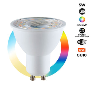 Bombilla inteligente LED WIFI GU10 - RGBW + CCT - 5W (11)