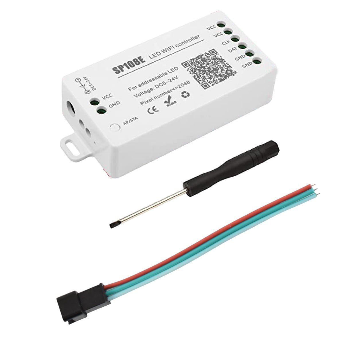 Controlador LED IC pixel WIFI RGB/RGBW - 5-24V DC - 2048 pixeles - Barcelona Led-Control y regulación