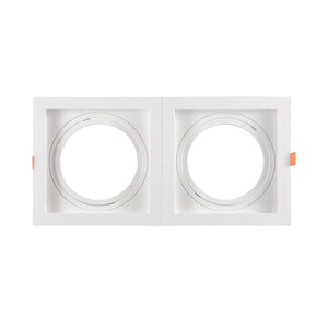 Pack x 2 - Aro downlight cuadrado tipo cardan para bombilla QR111 o AR111 - Corte 155 x 155 mm (8)