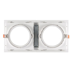 Pack x 2 - Aro downlight cuadrado tipo cardan para bombilla QR111 o AR111 - Corte 155 x 155 mm (12)