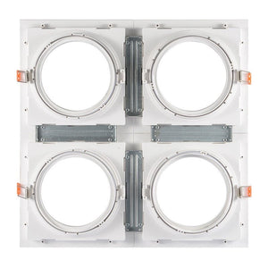 Pack x 4 - Aro downlight cuadrado tipo cardan para bombilla QR111 o AR111 - Corte 155 x 155 mm - Barcelona Led-
