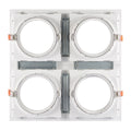 4er Pack – Downlight Einbauring kardanisch für QR111 oder AR111 – Ausschnitt 155 x 155 mm 4