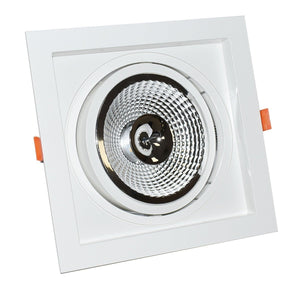 Pack x 4 - Aro downlight cuadrado tipo cardan para bombilla QR111 o AR111 - Corte 155 x 155 mm - Barcelona Led-