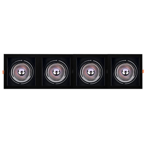 Pack x 4 - Aro downlight cuadrado tipo cardan para bombilla QR111 o AR111 - Corte 155 x 155 mm (19)