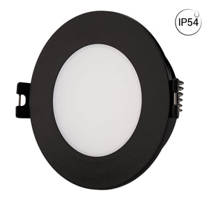 KIT Aro empotrable estanco Ø90mm + Bombilla GU10 6W + Portalámparas (24)