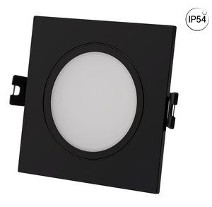 Aro downlight cuadrado para bombilla GU10/MR16 - Difusor opal - Corte Ø 75-80 mm - IP54 (12)