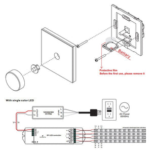 Interruptor RF giratorio regulador monocolor para iluminación LED - SUNRICHER - Easy RF (1)
