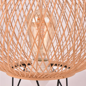 Lámpara de mesa de bambú "Sendai" - E27 (4)